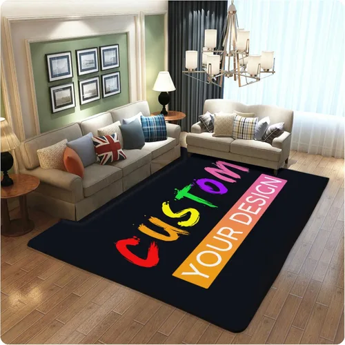 Alfombra personalizada con logotipo para dormitorio, alfombras personalizadas añade tu propia foto y texto, alfombra de área personalizada