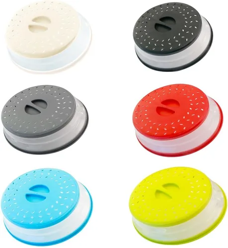 Miniatura 7 de Cubierta plegable contra salpicaduras para microondas, 10.5 pulgadas, apta para lavavajillas, cubierta de placa para microondas con ventilación