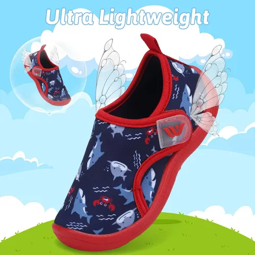 Miniatura 5 de FANTURE Zapatos de agua para niños y niñas, lindas sandalias acuáticas, playa, piscina, parque acuático, tenis acuáticos, para niños pequeños