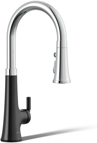 Miniatura 32 de KOHLER 23767-BL Grifo de tono de barra de cocina de un solo mango, grifo de fregadero de preparación, grifo de barra húmeda, grifo para fregadero