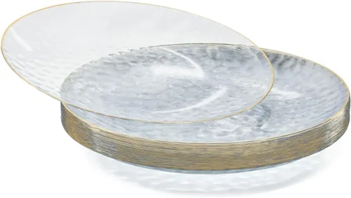 Miniatura 8 de Ocasiones" Paquete de 50 platos (25 invitados) - Juego de platos de plástico desechables para fiestas de boda pesados, cena de 25 x 10 pulgadas +
