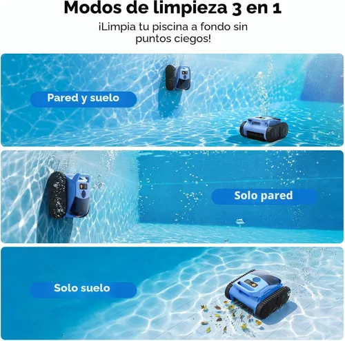 Miniatura 2 de Limpiador robótico inalámbrico para piscinas, aspiradora robótica automática para piscinas enterradas, limpieza de robot de piscina de spa de hasta