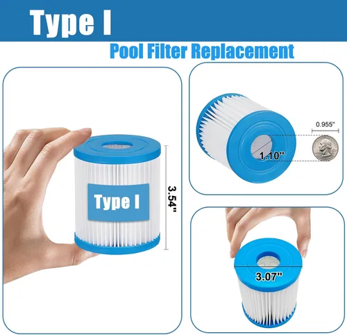 Miniatura 8 de Filtro de repuesto para piscina tipo I: para bomba Bestway 58511E/Summer Waves Funsicle RX330 SFX330 de 330 galones/H, tamaño 1 reemplaza a 58093