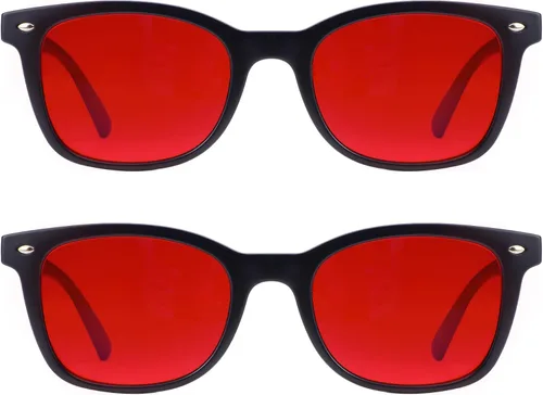 Miniatura 24 de VisionGlobal 1 par de lentes de bloqueo de luz azul/paquete de 2 lentes rojos para dormir o 2 lentes de juego para mujeres/hombres