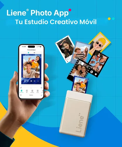 Miniatura 2 de Liene Pearl N200 Pro - Impresora fotográfica portátil AI, mini impresora instantánea para iPhone Smartphone, sublimación de tinte térmico