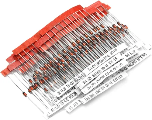 Chanzon 300 valores Kit surtido de diodos Zener de 1 W (3 V 3.3 V 3.6 V 3.9 V 4.3 V 4.7 V 5.1 V 5.6 V 6.2 V 7.5 V 8.2 V 9.1 V 10 V 11 V 12 V 13 V 15