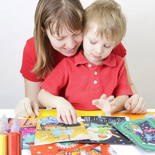 Miniatura 7 de Niurewan 24 piezas de arena artística, botellas de 1.25 onzas, kit de artes y manualidades de arena DIY, arena escénica para niños, kit de arena
