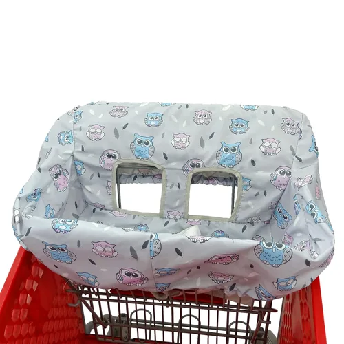 Miniatura 5 de Pozico Funda para carrito de compras para bebé y funda para silla alta – Lavable a máquina, funda para carrito de comestibles para bebés con bolsa