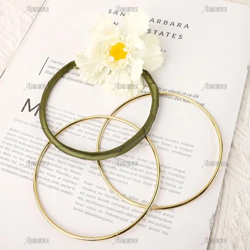 Miniatura 5 de AUEAR, Paquete de 10 anillos de metal dorado de 4 pulgadas para atrapasueños de macramé para decoración de mesa