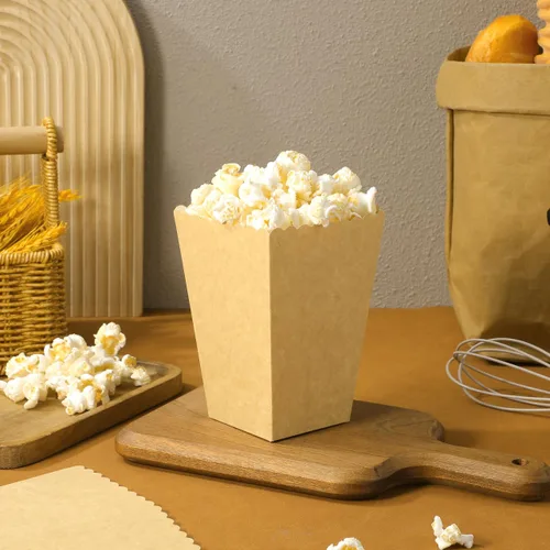 Miniatura 9 de ABOOFAN 50 cajas de papel para palomitas de maíz, bolsas de palomitas de maíz, 5.35 pulgadas de alto, soporte de papel abierto para palomitas