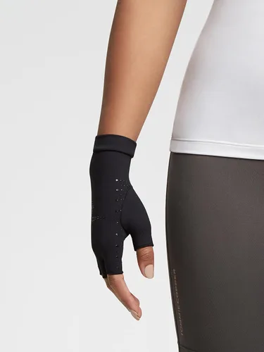 Miniatura 2 de Tommie Copper Guantes de compresión de medio dedo, unisex, para hombres y mujeres, guantes para rigidez de manos, hinchazón y apoyo articular