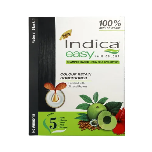 Miniatura 3 de Indica Easy Shampoo Based Hair Colour Black Pack de 3