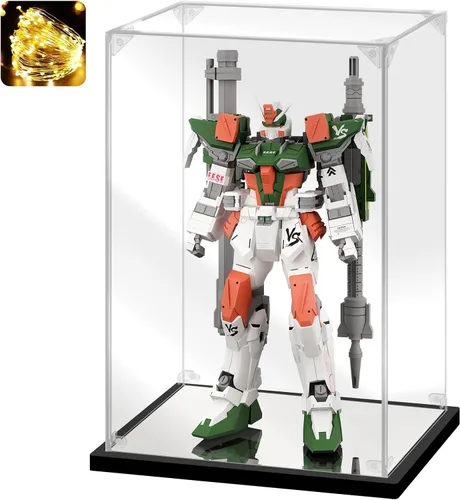 Miniatura 14 de Vitrina acrílica para coleccionables, caja de exhibición para ensamblar para Lego 75300 75304 75349, modelo de casco, caja acrílica transparente