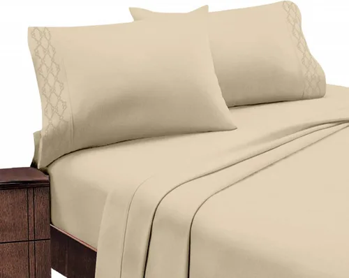 Miniatura 11 de Home Sweet Home - Juego de ropa de cama transpirable extra suave y resistente a las arrugas, juego de sábanas bordadas de lujo con bolsillo profundo
