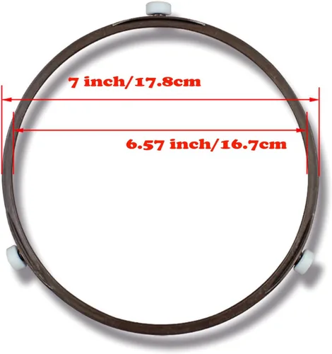 Miniatura 2 de Anillo giratorio de microondas de 7 pulgadas, anillo de rodillo de microondas, soporte para bandeja de placa de vidrio, anillo interior de repuesto
