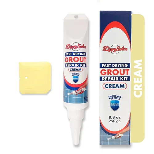 Miniatura 17 de ZippySolve Lechada para Azulejos, Kit de Reparación, Paquete de 2 Rellenos de Lechada, Restaura y Renueva la Línea de Juntas de Azulejos, Tubo