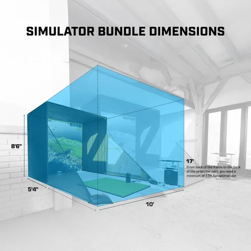 Miniatura 10 de Bushnell Launch Pro Simulator Bundle - Monitor de lanzamiento portátil con suscripción FSX Play Gold, proyector, recinto y césped