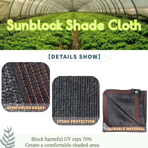 Miniatura 3 de UCINNOVATE Tela de protección solar para invernadero, 70 % de malla para invernadero, tela de malla de 10 x 10 pies, protección solar, resistente a