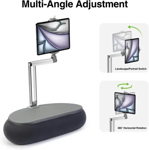 Miniatura 4 de elitehood Soporte de almohada alto para tableta, soporte de almohada ajustable para Kindle de brazo largo para leer en la cama, soporte de iPad