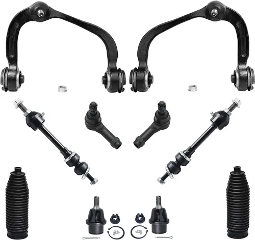 Miniatura 36 de Detroit Axle - Kit de suspensión frontal de 10 piezas para Jeep 2002-2004 Liberty, 2 brazos de control superiores con rótula 2 rótulas inferiores, 4