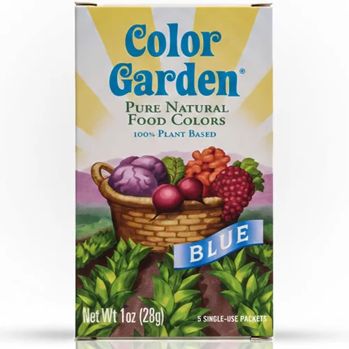 Color Garden Colorante alimentario natural puro, azul, 5 unidades de 1 onza | Colorante alimenticio líquido a base de plantas, vegano, no tóxico,