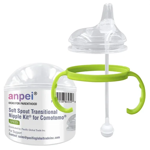 Sippy Cup Kit de pezón de transición con boquilla suave para biberones Comotomo, 5 oz y 8 oz Caño de taza para sorber