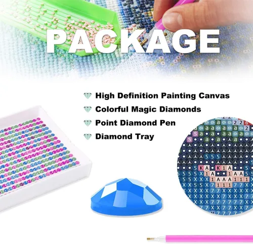 Miniatura 6 de Zariocy Kits de arte de diamantes 5D para adultos, cebra, pintura de bricolaje con arte de diamantes, arte redondo de diamante, pinturas