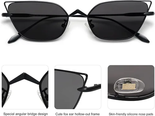 Miniatura 3 de SOJOS Small Cateye Sunglasses Fashion Narrow Fun Designer Sun Glasses SJ1127A