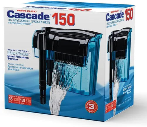 Miniatura 17 de Penn-Plax Cascade 150 Filtro de potencia – Filtro colgante con filtración cuádruple – Ideal para configuraciones de agua dulce y salada