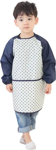 Miniatura 9 de Plie Kids Waterproof Art Smock – Long Sleeve Apron for Painting, Baking, Sensory Play (Ages 1–10)