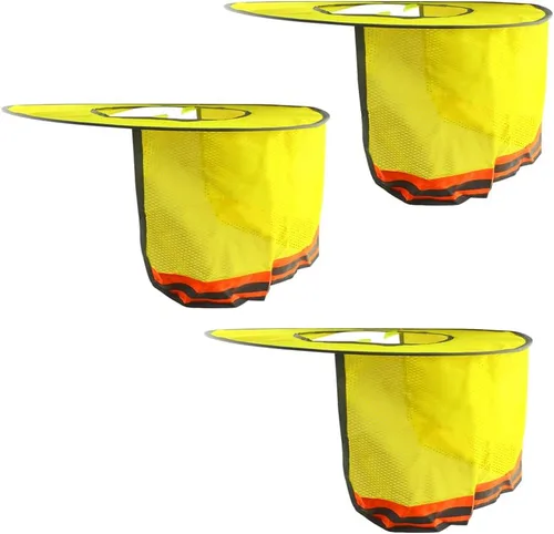 WMYCONGCONG Protector solar de ala completa, visera de malla para el cuello, con tira reflectante para construcción al aire libre, accesorios de