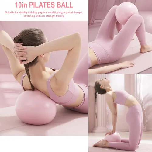 Miniatura 3 de Nuplot Kit esencial de yoga y pilates para mujer, kit de pilates Better Me para entrenamientos en casa con anillo de pilates y juego de pelotas, Rosa