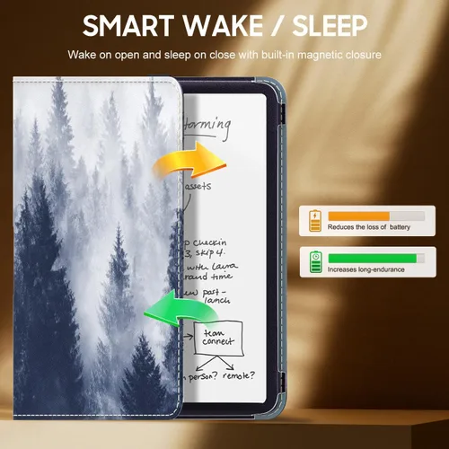 Miniatura 5 de MoKo Funda para Amazon Kindle Scribe 2024/2022 de 1ª generación, funda delgada de piel sintética con función de encendido y apagado automático