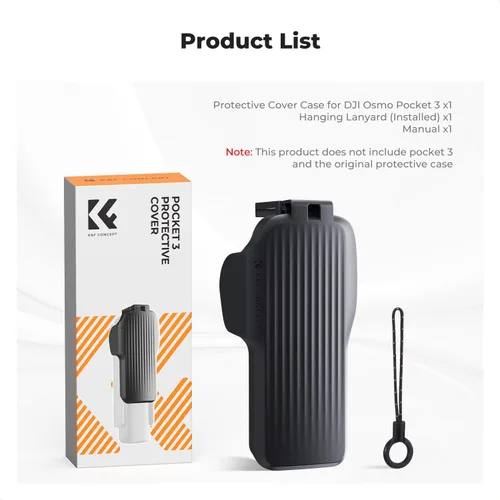 Miniatura 7 de K&F CONCEPT Funda protectora para lente de cardán compatible con DJI Osmo Pocket 3, DJI Pocket3, tapa de cámara, protector de lente interior suave