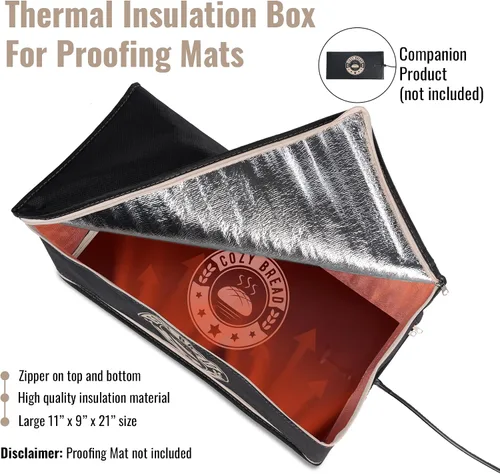 Miniatura 3 de Caja de fermentación Cozy Bread® Compatible con esterilla de fermentación de 10" x 21" (esterilla térmica no incluida) Marca de EE. UU
