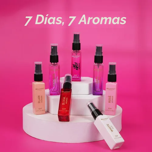 Miniatura 7 de BellaVita Luxury Set de Descubrimiento de Perfumes para Mujeres (7x8ml) Mini Set de Regalo de Perfumes para Mujeres con Rosa, OUD y Pimienta