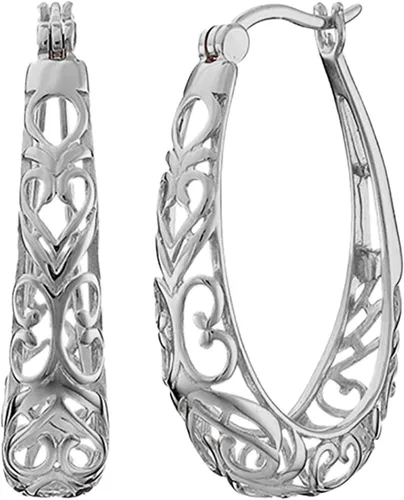 Miniatura 7 de Aretes de aro de oro gruesos para mujer, ligeros, con forma de gota de agua, aretes de aro abiertos y huecos en forma de lágrima, plata y oro