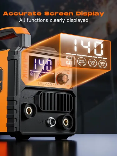 Miniatura 5 de Soldador Mig sin gas de 140A, máquina de soldadura MIG/ARC/Lift TIG de 110V FLUX, soldador Mig 3 en 1 con sinergia e inversor IGBT, soldador