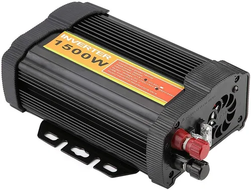 Miniatura 7 de Qiilu Inversor de corriente para automóvil de 1500 W, 12 V CC a 110 V CA, 1500 W, compatible con automóvil, negro, 1 paquete