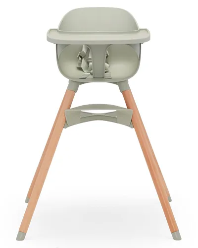 Lalo The Chair Silla Alta Convertible 3 en 1 para Bebés y Niños Pequeños, Bandeja Apta para Lavavajillas, Reposapiés Ajustable, Verde Salvia