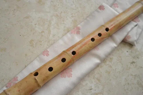 Miniatura 5 de Flauta de bambú de 8 agujeros Shakuhachi Dongxiao C/F Key Zen Instrumento