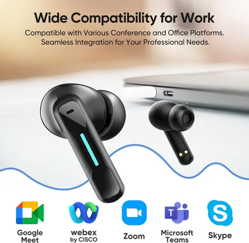 Miniatura 5 de Middle Rabbit SW4 Pro - Auriculares inalámbricos USB para PC y portátiles: auriculares Bluetooth con dongle de 2.4 GHz para el trabajo, auriculares