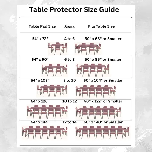 Miniatura 6 de Protector de mesa de alta calidad, protección superior contra derrames, arañazos y calor, mantel de vinilo reutilizable con respaldo de franela