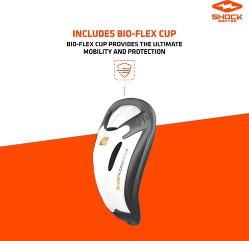 Miniatura 3 de Shock Doctor Pantalones cortos de compresión para adultos con copa protectora Bio-Flex para béisbol, hockey, sóftbol, lacrosse, fútbol y fútbol
