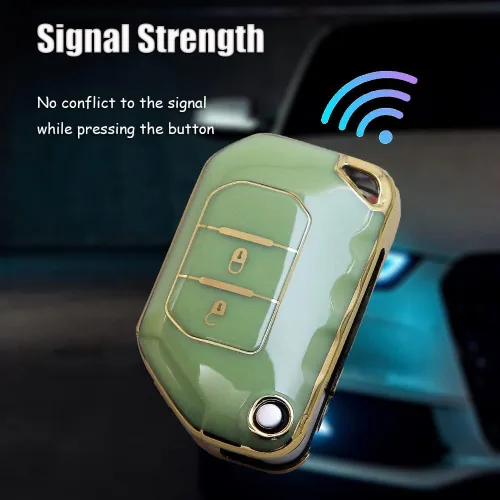 Miniatura 3 de Funda para llavero de automóvil con llavero para Jeep Wrangler JL JLU Gladiator 4XE 2018-2021, accesorios de TPU suave con 2 botones de protección
