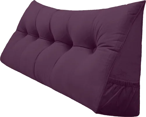 Miniatura 41 de Peachwell Almohada triangular de lectura para reposo en cama, cojín reforzador grande para cabecero, respaldo, almohada de cuña con funda extraíble