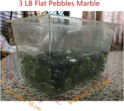 Miniatura 4 de Piedras planas, piedras preciosas de vidrio de 3 libras para rellenos de jarrones, dispersión de mesa de boda, decoración de rellenos de acuario