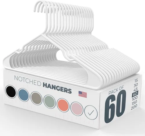 Miniatura 15 de Perchas de plástico gris para ropa Paquete de 200 unidades disponibles para 15, 30, 45, 60, 100, 150, 200 unidades, perchas de plástico