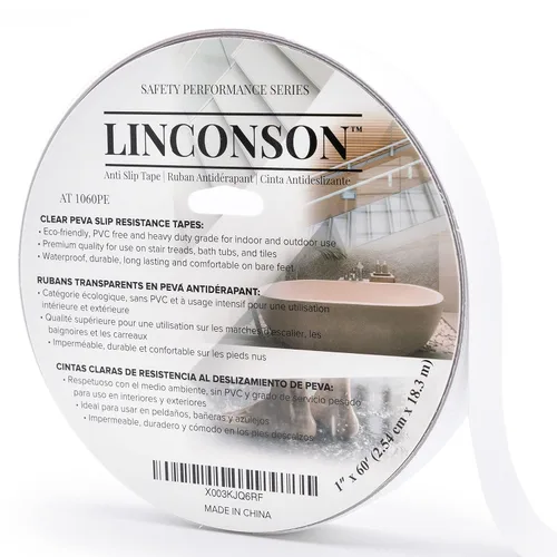 Miniatura 8 de linconson 1 pulgada x 20 pies, agarre transparente antideslizante para escaleras y cinta antideslizante