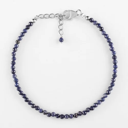 Miniatura 10 de InfinityGemsArt Natural Stone Beads Dainty Bracelet Jewelry for Women, Crystals and Gemstones Birthstone 925 Sterling Silver Chain 8 inch Gifts For